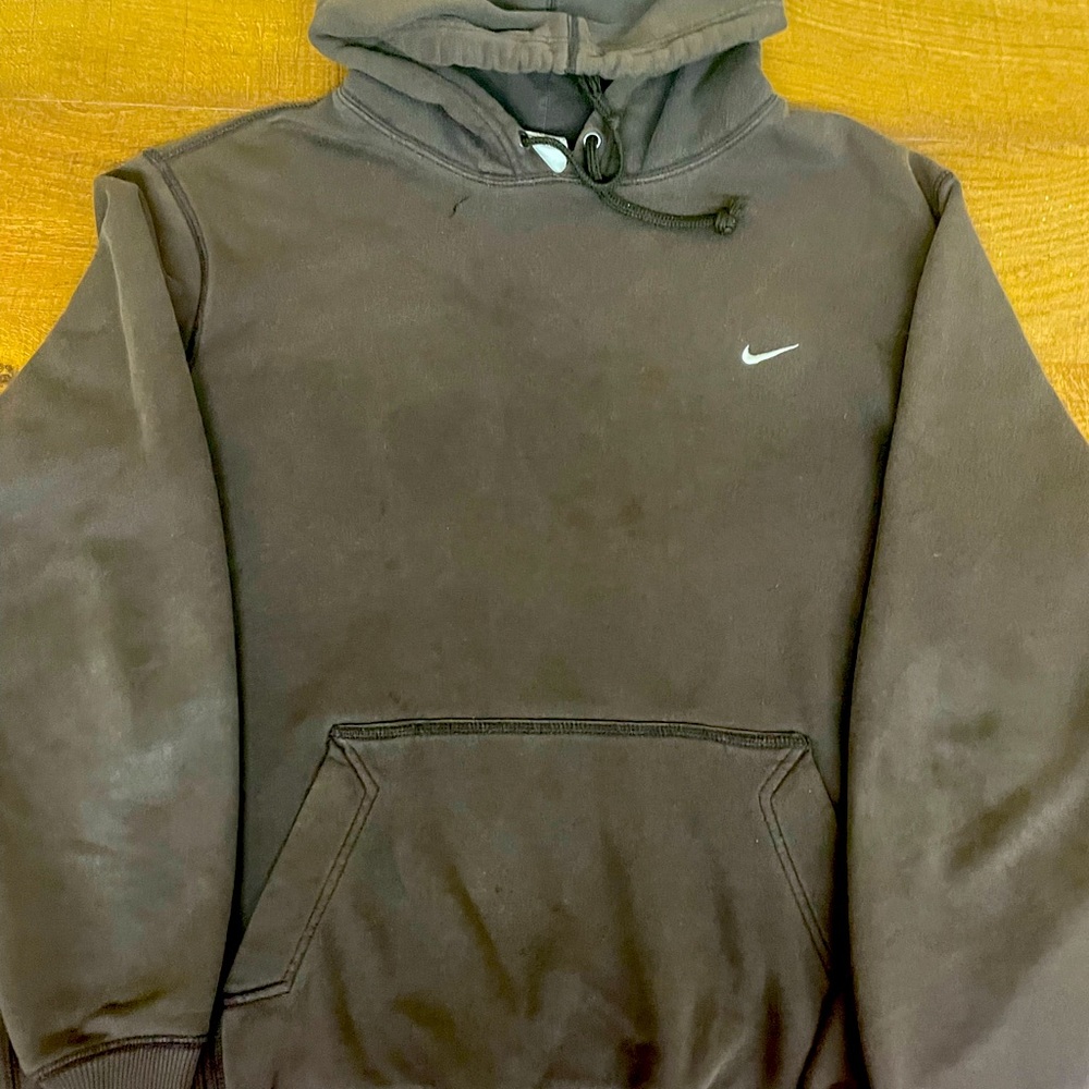 Vintage Nike Brown Mini Swoosh Hoodie